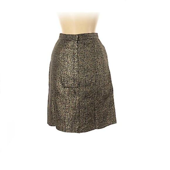 Black & Gold Party Skirt Size 5 Knee-Length TUCKER - Picture 2 of 2